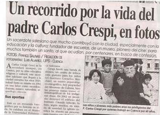 Padre Carlos Crespi Jornal - To no Cosmos